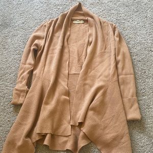 Camel Zara draped cardigan sweater size S